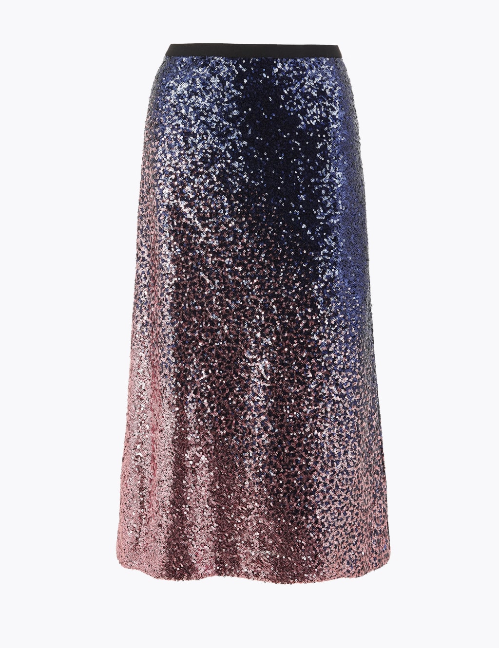 Ombre sequin slip midi clearance skirt