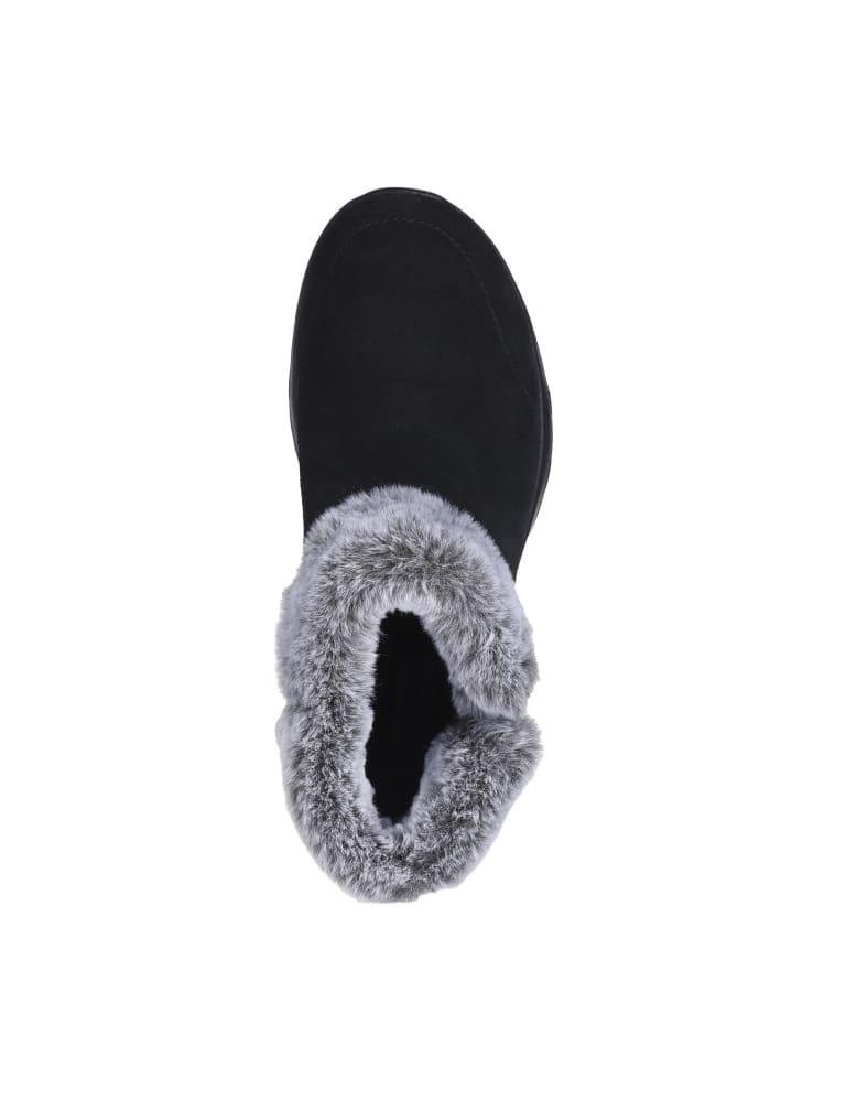 Skechers gowalk suede sale and faux fur boots