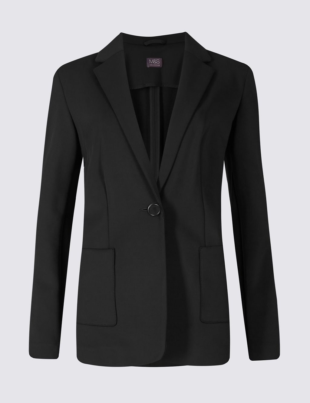 One Button Brushed Back Jersey Blazer 1 of 6