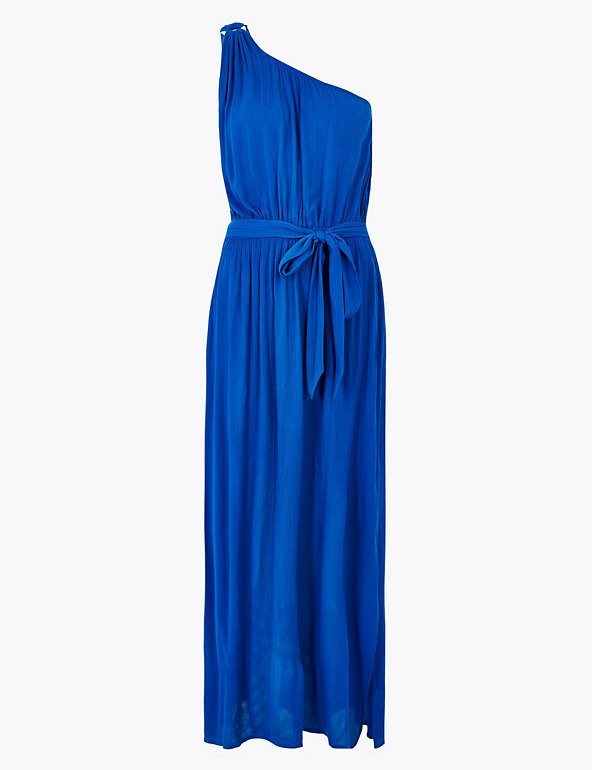 One Shoulder Belted Maxi Beach Dress Image 1 of 1