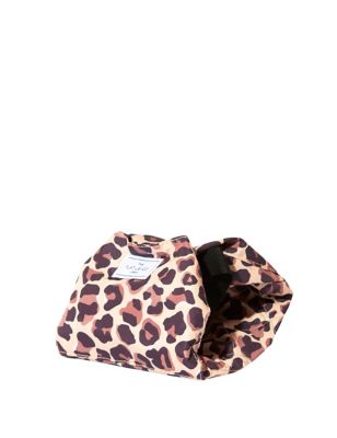 Open Flat Makeup Bag In Leopard Print Image 2 of 5