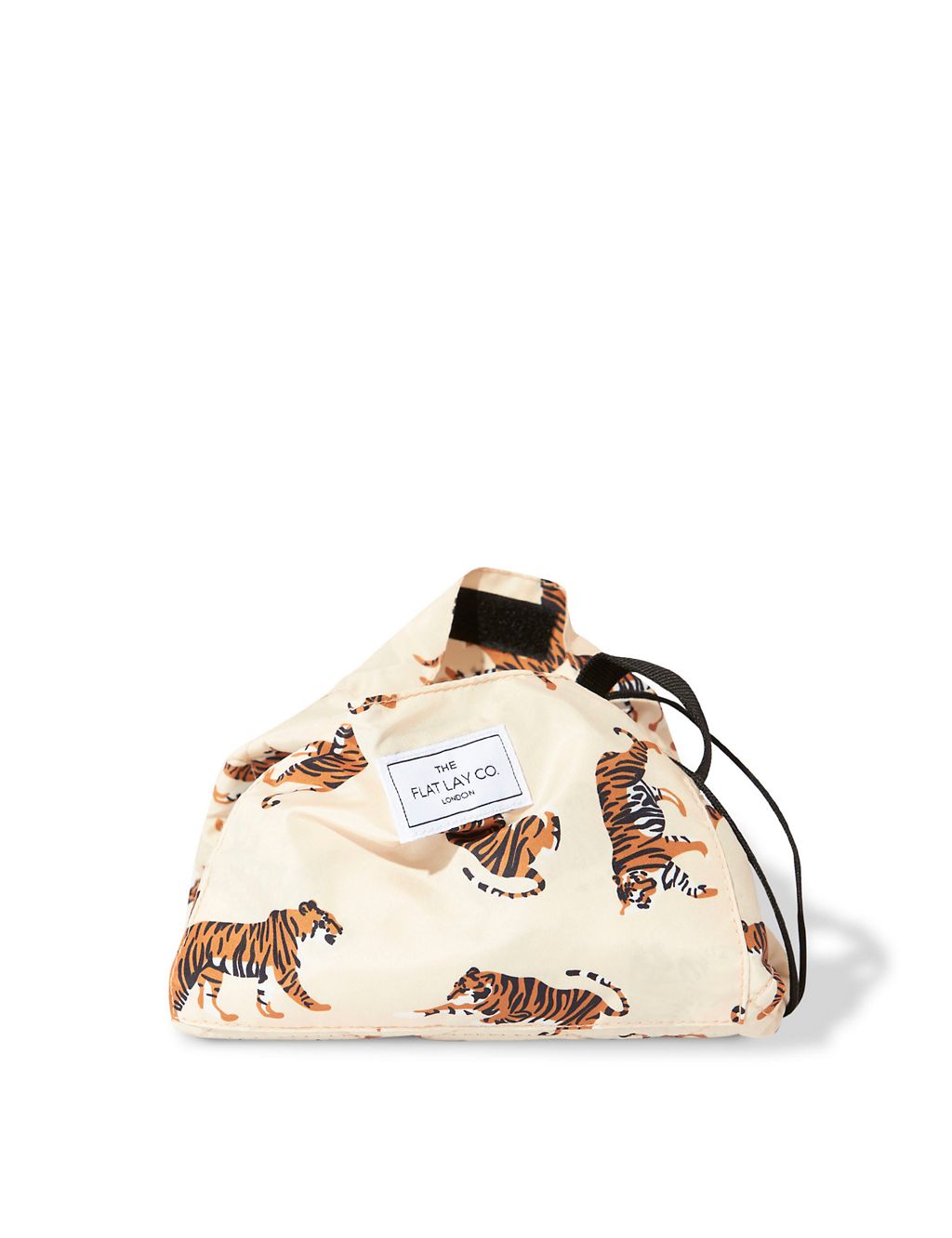 Open Flat Makeup Bag In Neutral Tigers 1 of 3