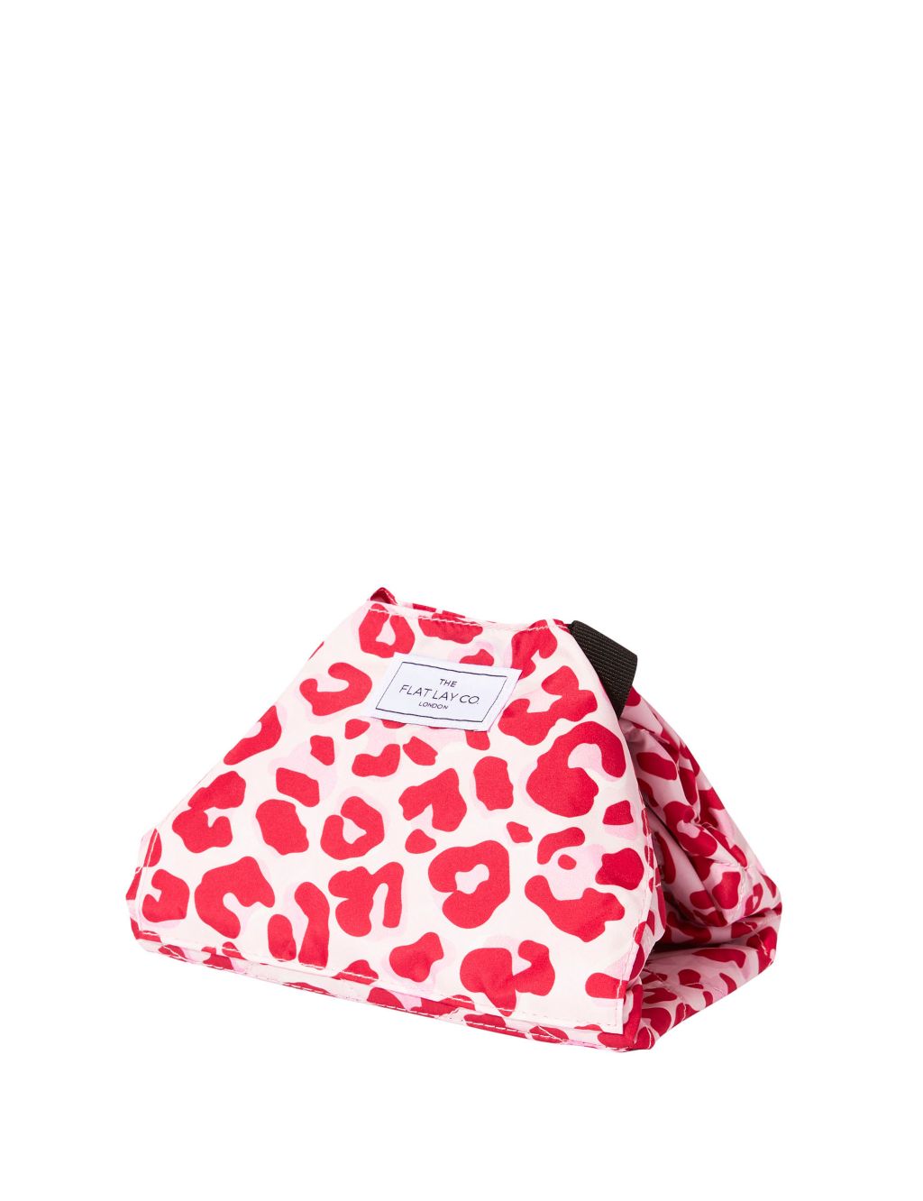 Open Flat Makeup Bag In Pink Leopard 1 of 6