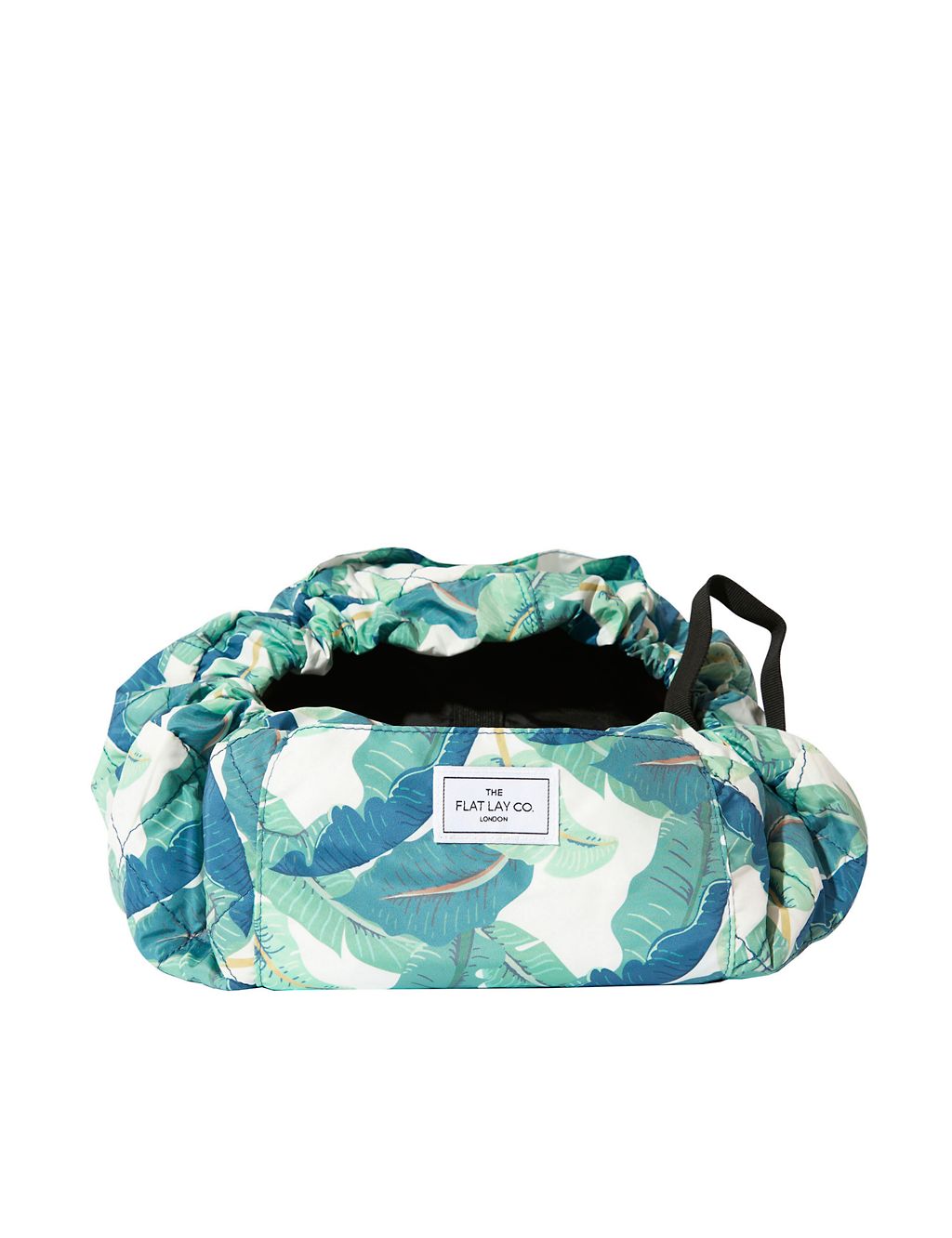 Open Flat Makeup Bag In Tropical Leaves 4 of 6
