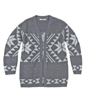Open Front Aztec Print Cardigan (5-14 Years) Image 2 of 3