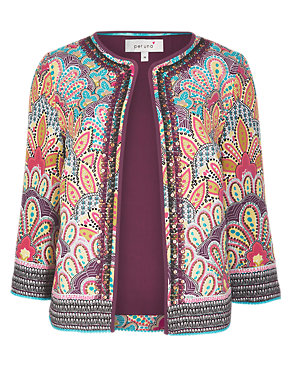 Open Front Floral Jacket Image 2 of 4