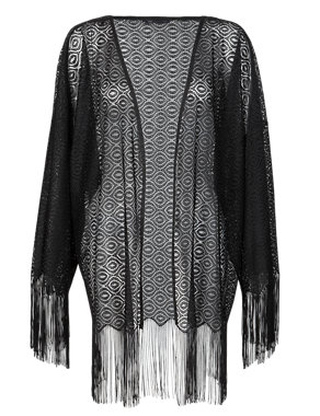Open Front Lace Kaftan Image 2 of 5