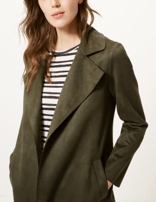 Open Front Longline Coat, M&S Collection