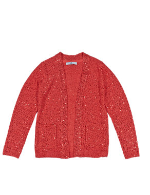 Open Front Sequin Cardigan (5-14 Years) Image 2 of 4