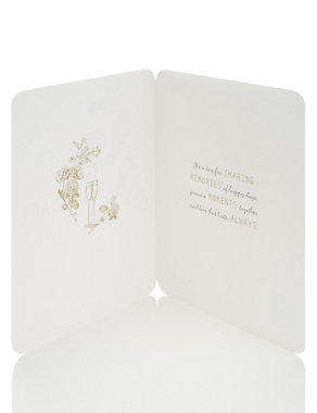 Open Recipient Golden Wedding Anniversary Card Image 2 of 3