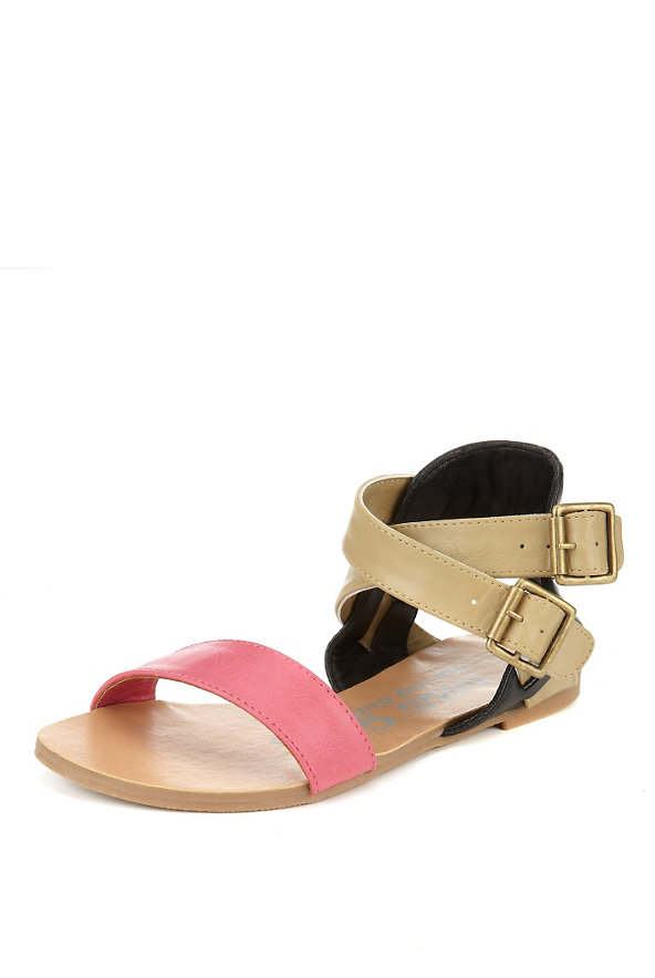 Open Toe Buckle & Strap Sandals Image 1 of 2