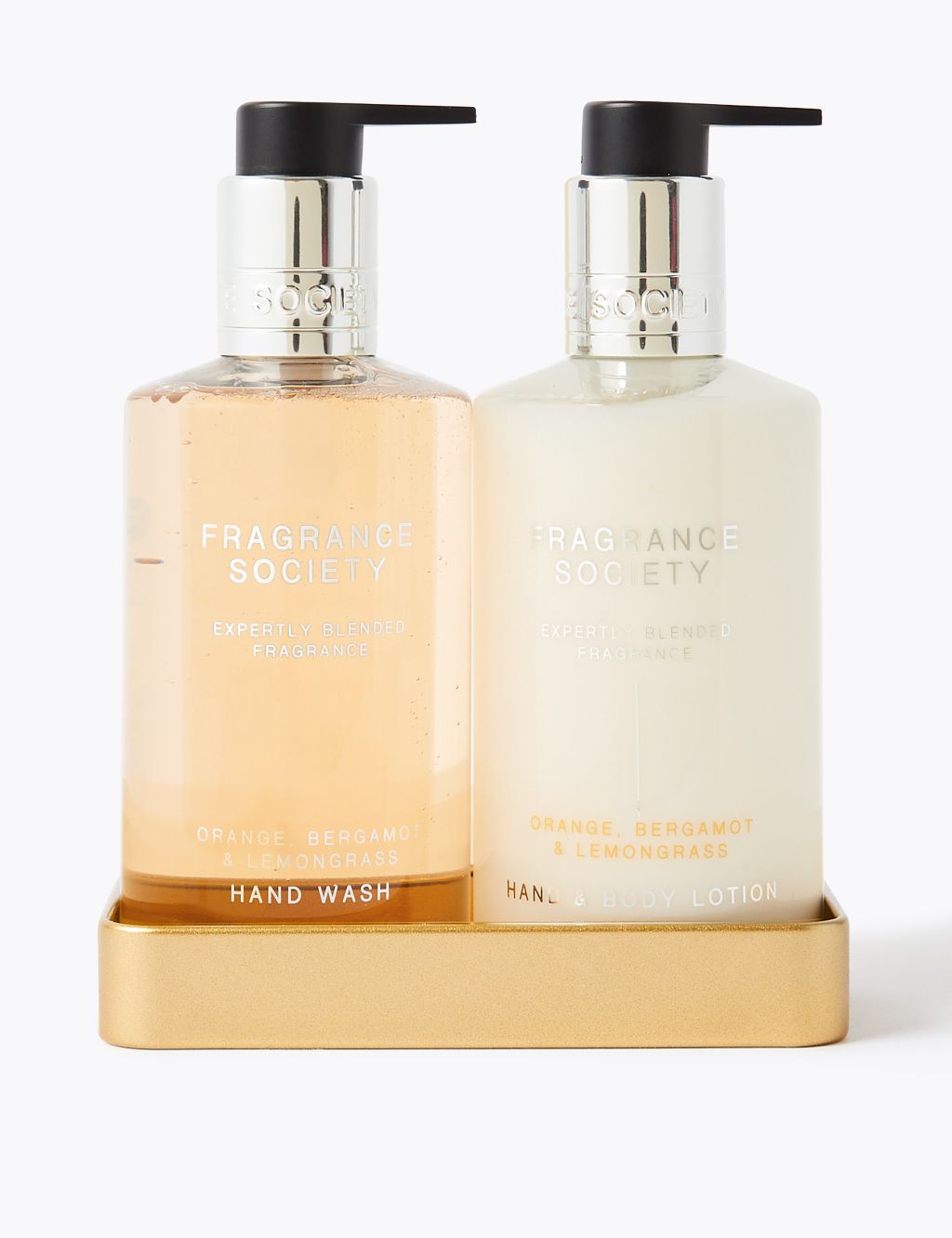 Orange, Bergamot & Lemongrass Hand Wash and Lotion Gift Set Fragrance Society | M&S
