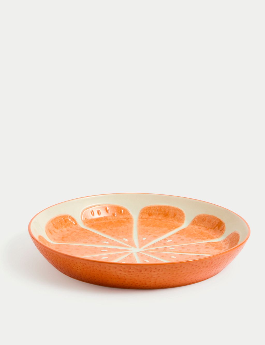 Orange Stoneware Serving Platter 1 of 5