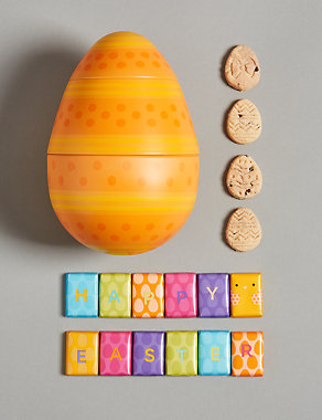 Orange Wobbly Egg Tin and Milk Chocolate Swiss Neapolitans Image 2 of 3