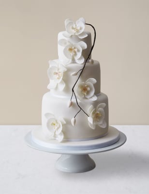 Orchid Elegance Wedding Cake Assorted Flavours Serves 150 Last Order Date 26th March M S
