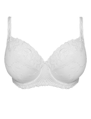 Orchid Embroidered Non-Padded Balcony DD-GG Bra Image 2 of 5