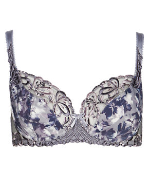 Orchid Print Non-Padded Underwired Full Cup B-DD Bra Image 2 of 4