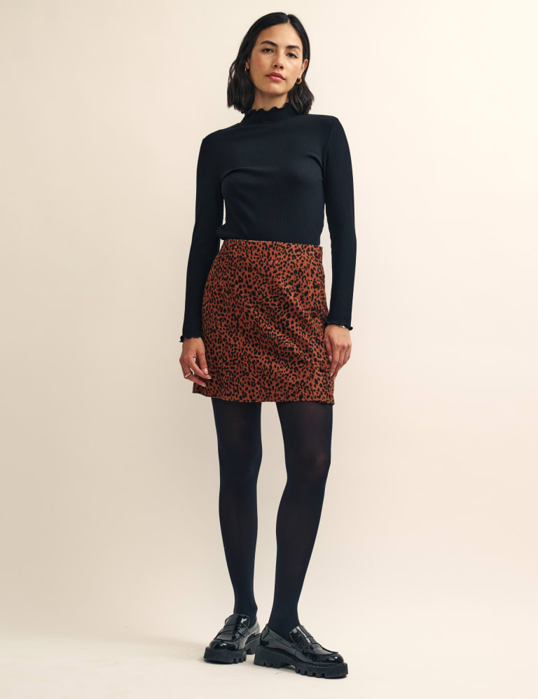 Organic Cotton Animal Print Mini A-Line Skirt, Nobody's Child