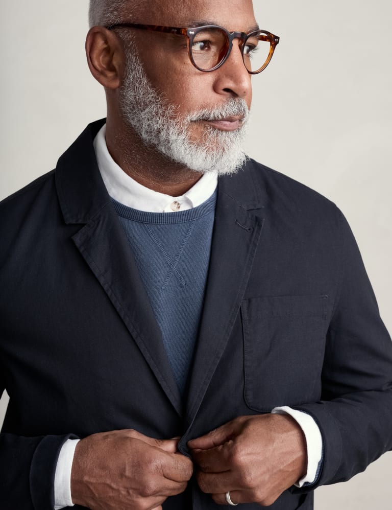 Organic cotton blazer shop