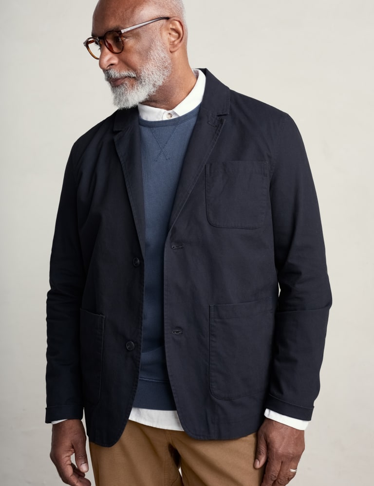Organic shop cotton blazer