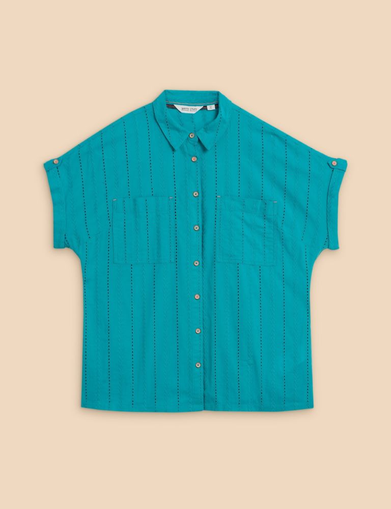 Organic Cotton Broderie Collared Shirt 2 of 6