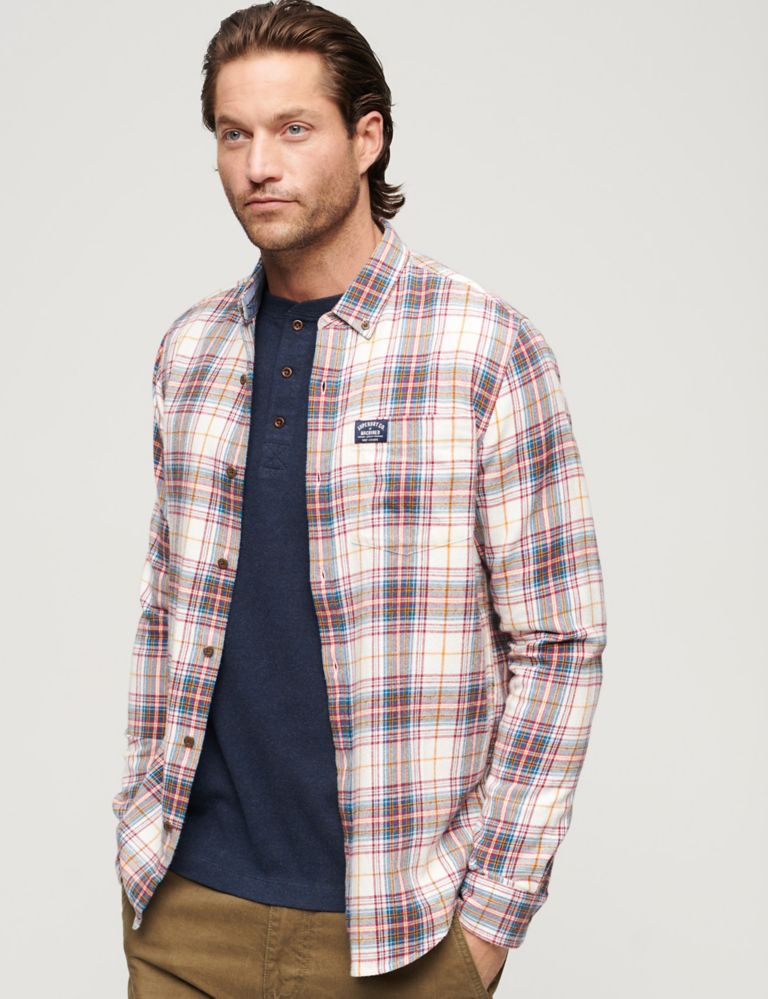 Organic Cotton Check Flannel Shirt | Superdry | M&S