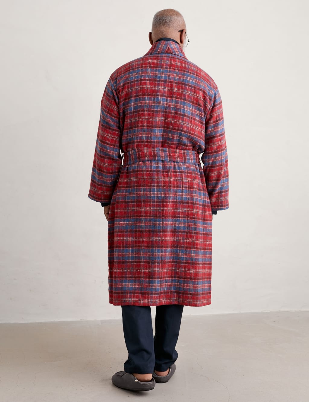 Organic Cotton Checked Dressing Gown Seasalt Cornwall M&S