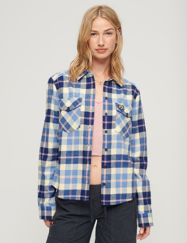 Organic Cotton Checked Relaxed Shirt 1 of 6
