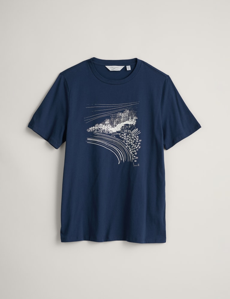 Organic Cotton Coastal Print TShirt Seasalt Cornwall M&S