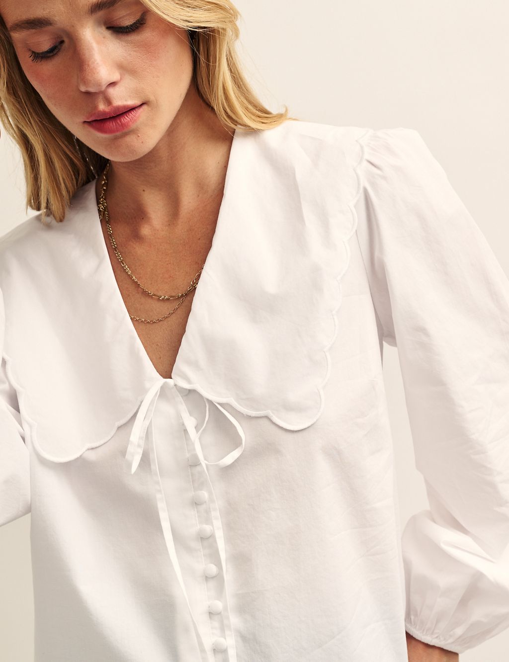 Organic Cotton Collared Relaxed Blouse 5 of 5