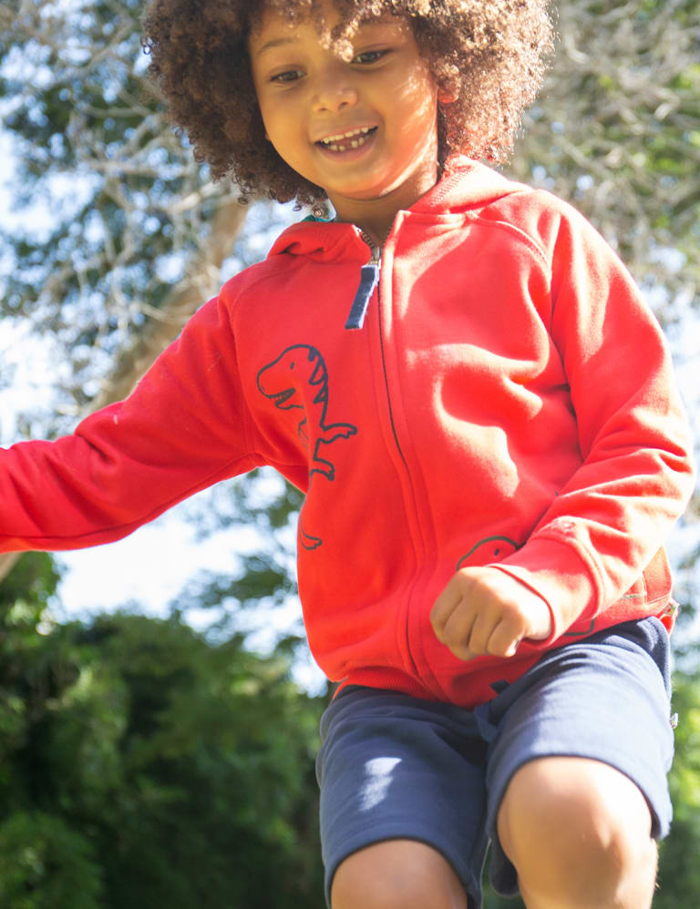 Organic Cotton Dinosaur Zip Hoodie (2-10 Yrs) 2 of 2