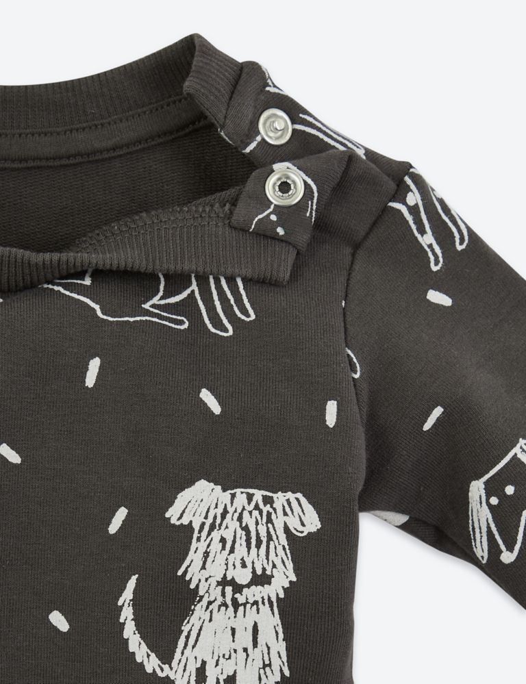 Organic Cotton Dog Print Sweatshirt (7lbs-3 Yrs) 3 of 3