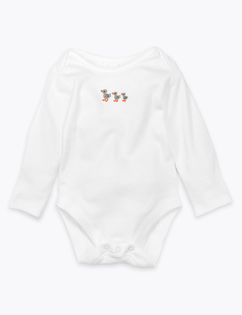 Organic Cotton Duck Embroidered Bodysuit 3 of 5