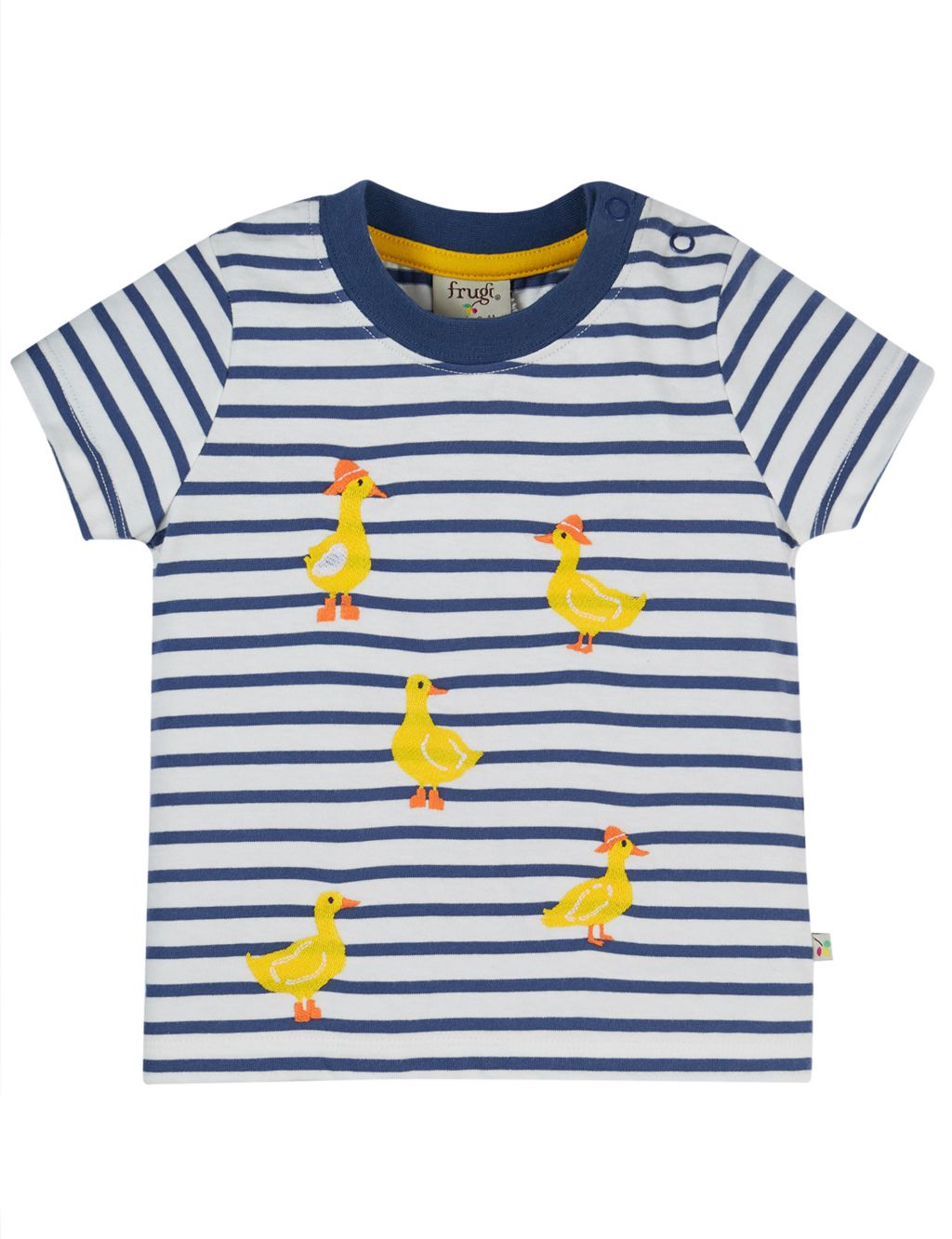 Organic Cotton Duck Striped T-Shirt (0-3 Yrs) 1 of 2