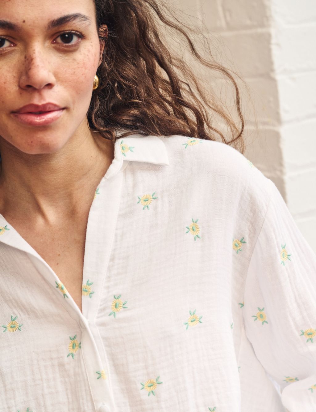 Organic Cotton Embroidered Collared Shirt 2 of 5