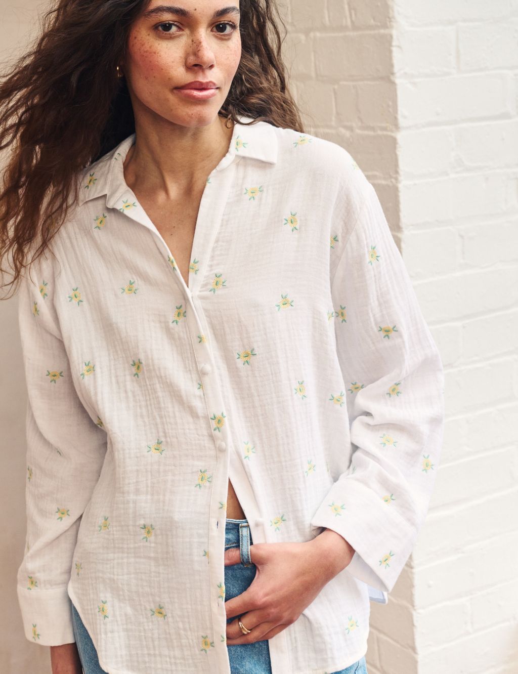 Organic Cotton Embroidered Collared Shirt 4 of 5
