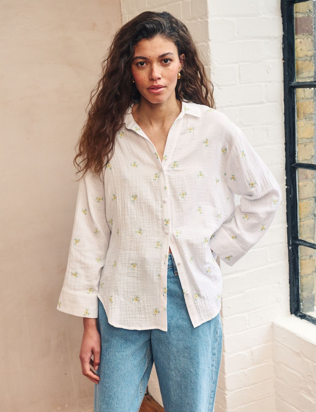 Organic Cotton Embroidered Collared Shirt 5 of 5