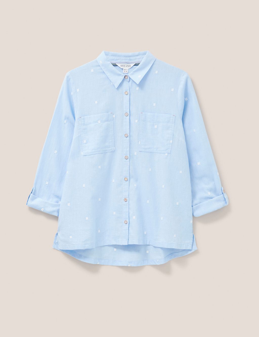 Organic Cotton Embroidered Collared Shirt 1 of 5