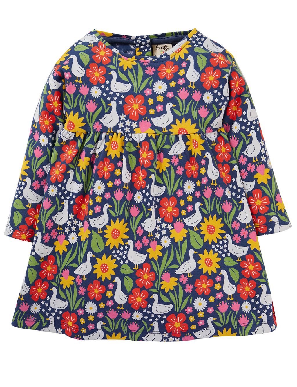 Organic Cotton Floral & Ducks Dress (0-4 Yrs) 3 of 5