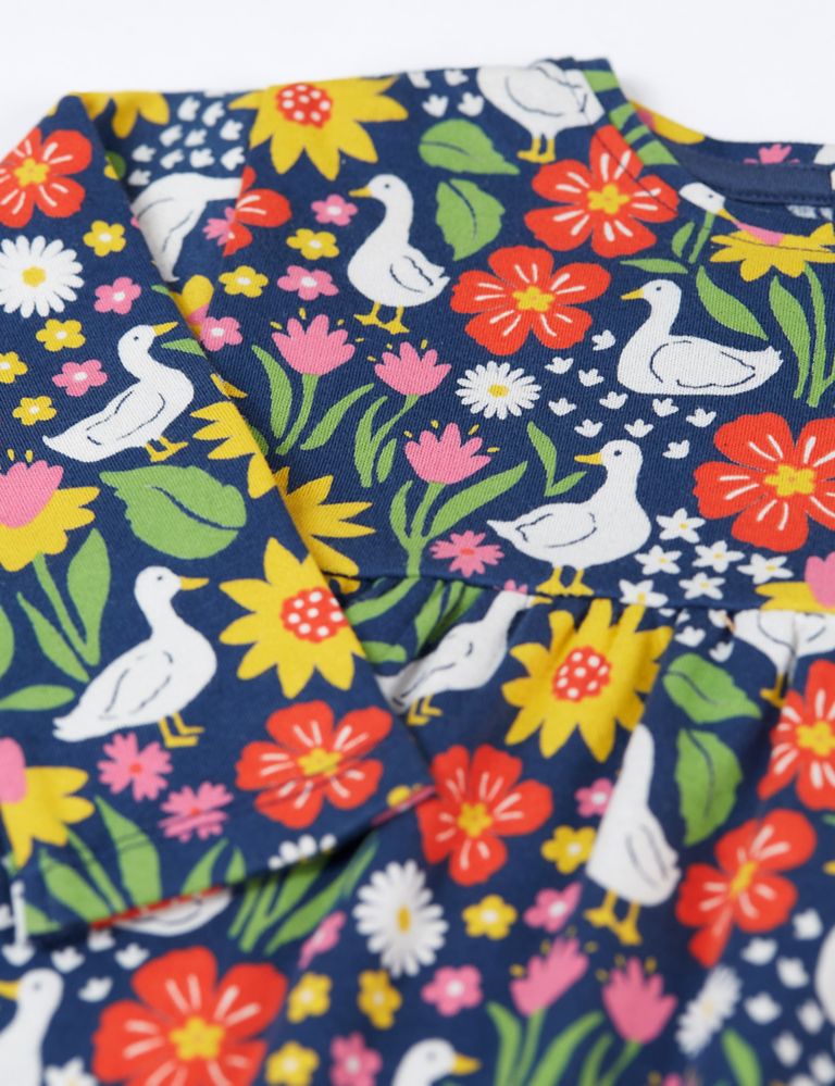 Organic Cotton Floral & Ducks Dress (0-4 Yrs) 4 of 5