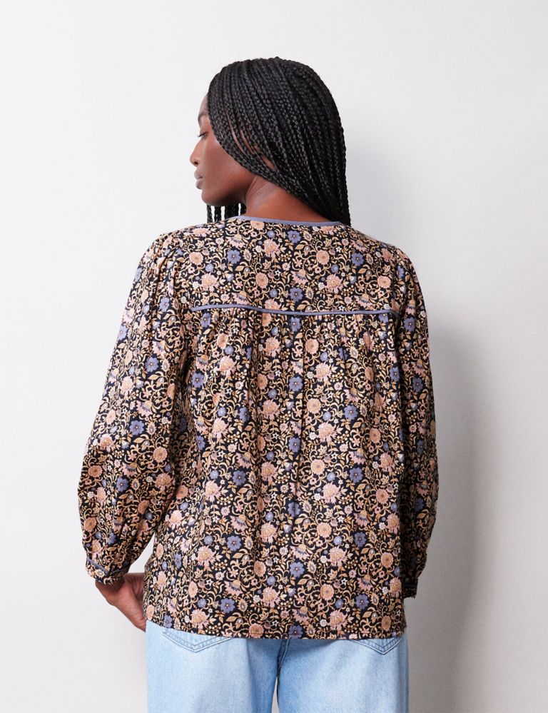 Organic Cotton Floral Blouse 3 of 4