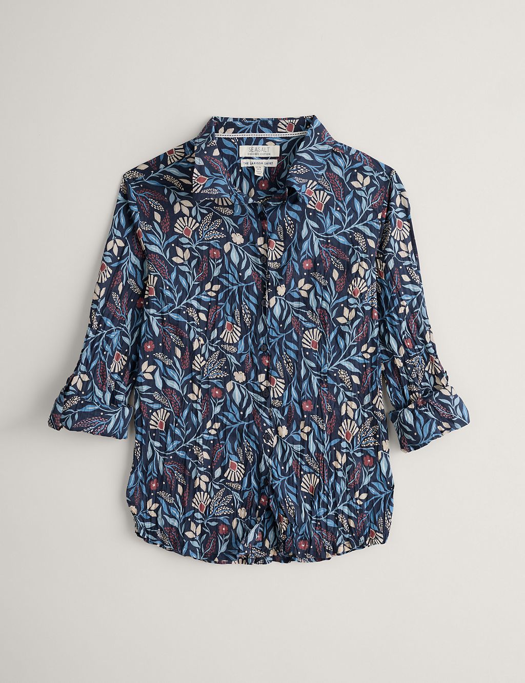 Organic Cotton Floral Collared Shirt 1 of 5