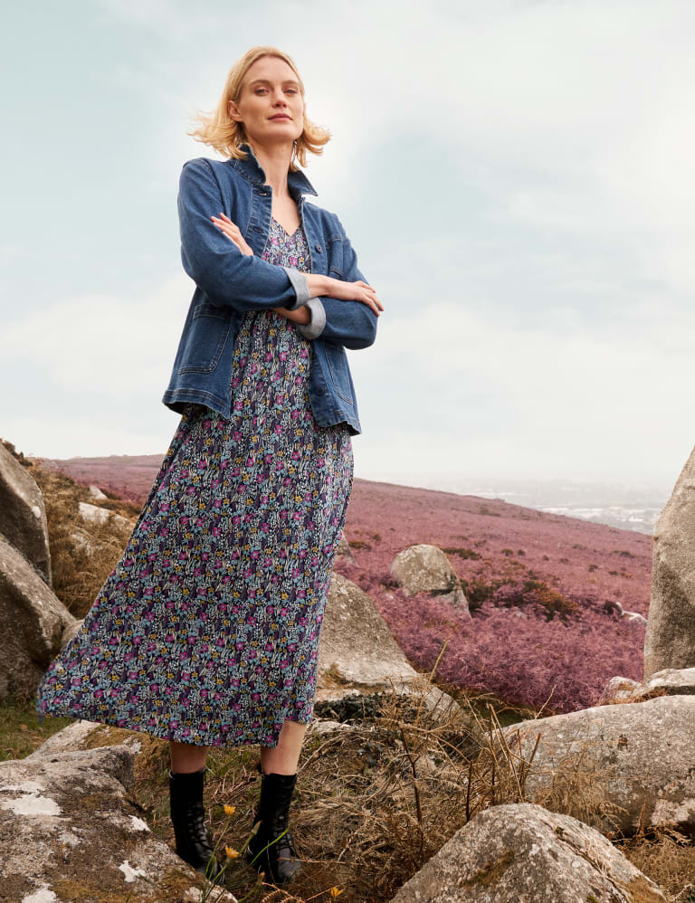 Floral maxi dress hot sale cotton