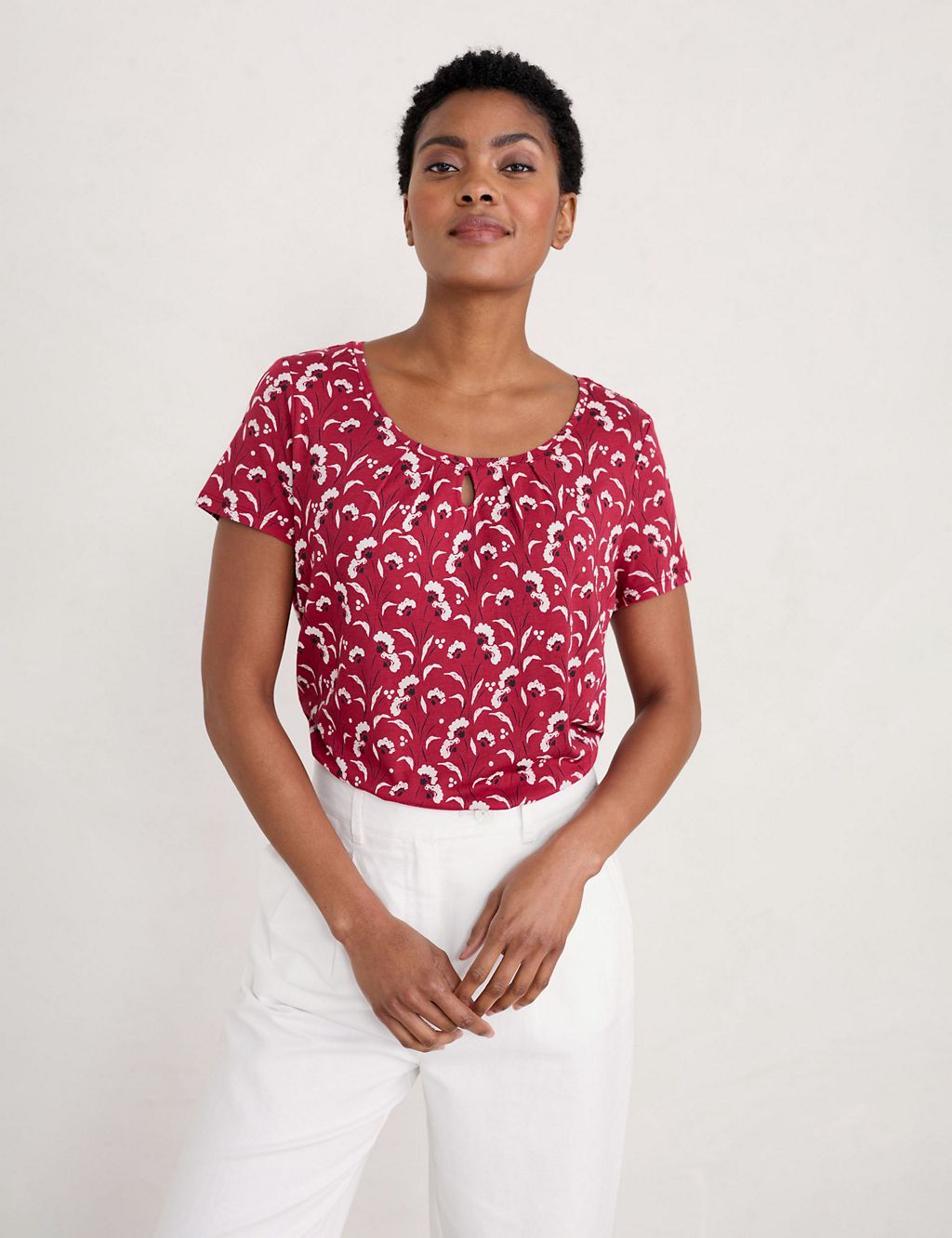 Organic Cotton Floral Short Sleeve T-Shirt 3 of 3