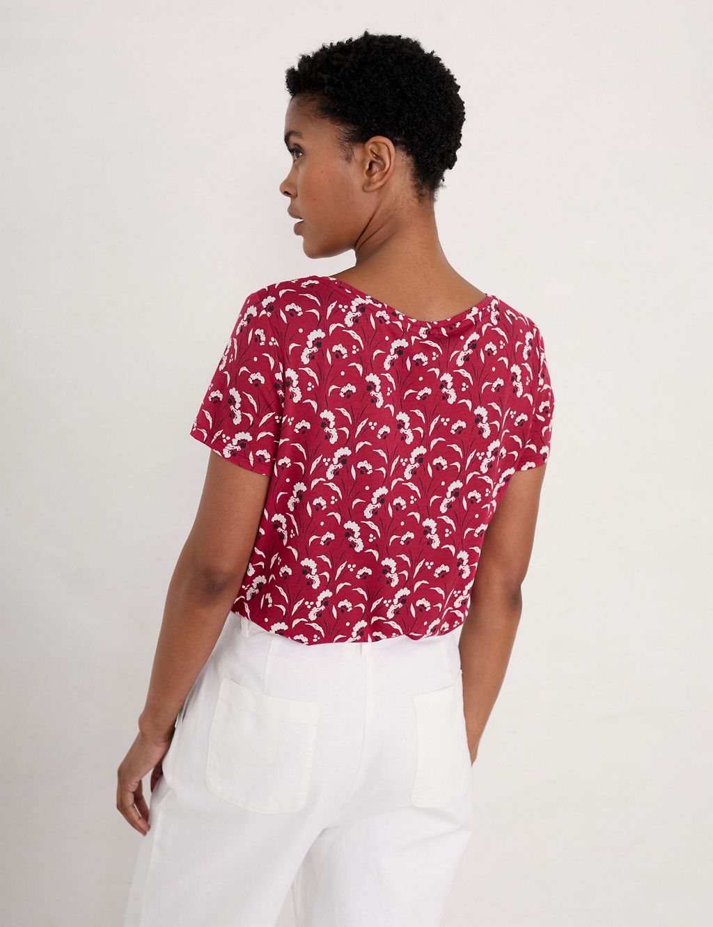 Organic Cotton Floral Short Sleeve T-Shirt 2 of 3