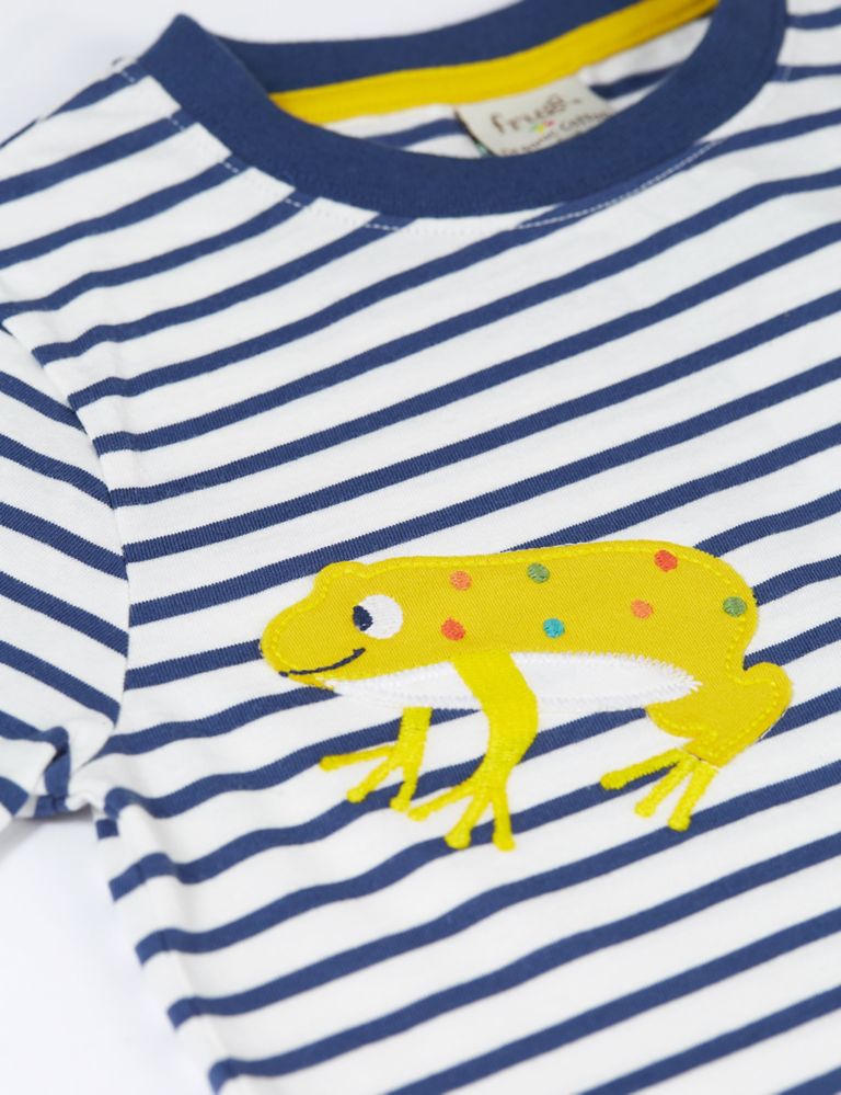 Organic Cotton Frog Striped T-Shirt (2-10 Yrs) 2 of 3