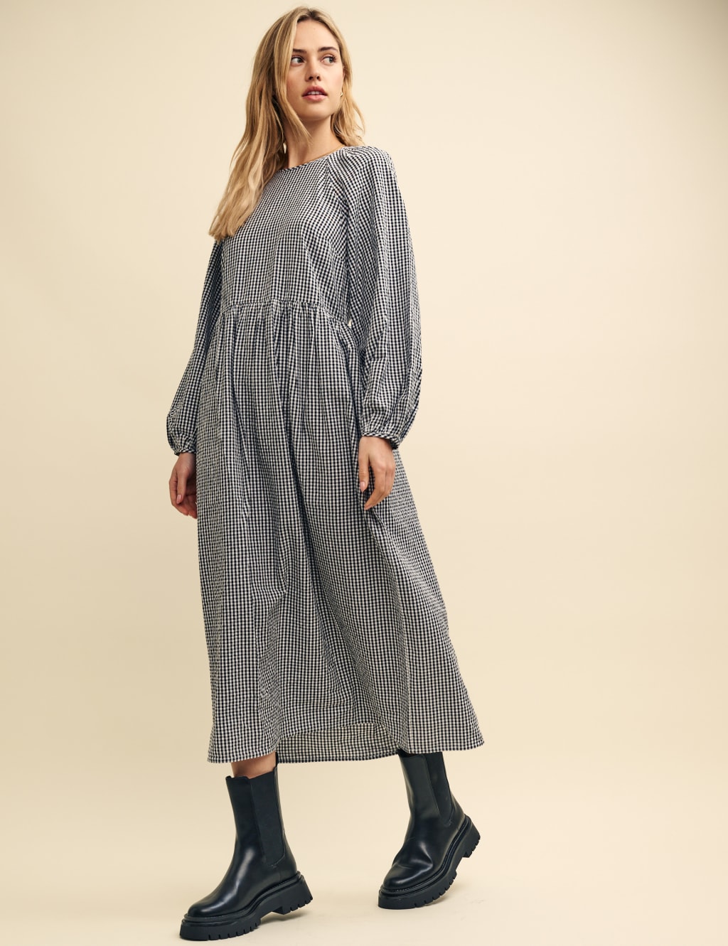 Gingham tea dress sales