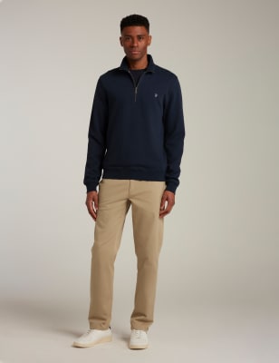 Half zip shop sweatshirt with pockets