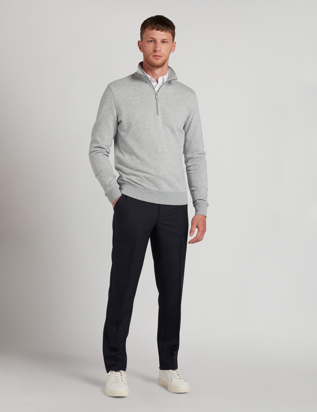 Organic Cotton Half Zip Sweatshirt