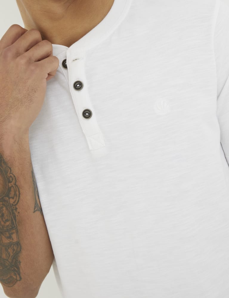 Organic Cotton Henley TShirt FatFace M&S